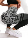 ZASUWA Female Leopard Print Ombre High-rise Leggings