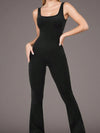 ZASUWA Female Cross Back Flare Jumpsuit