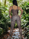 🖤ZASUWA Female Leopard Print U Collar Jumpsuit