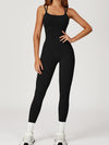 ZASUWA Female Sexy Cross Back Flare Jumpsuit