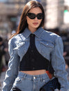 ZASUWA Feamle Denim Cropped Jacket