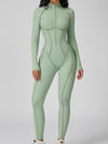 ZASUWA Female Sexy Zipper Stitch Performance Jumpsuit