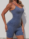 ZASUWA Female Faux Denim Scrunch Bum Romper
