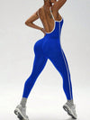 ZASUWA Female Backless Stripes Jumpsuit