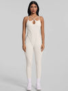 ZASUWA Female Sexy Cross Backless Stitch Performance Jumpsuit
