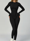 ZASUWA Female Heart Backless Long Sleeves Jumpsuit