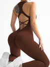ZASUWA Female Cross Back Ribbed Jumpsuit
