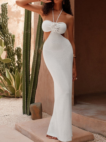 ZASUWA Female Sexy Backless Without Bikini Set Cover Up Dress