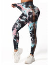 ZASUWA Female Hot Tie-dye Hollow Out Hot Booty Leggings