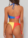 ZASUWA Female Sexy Contrast Color Beach Bikini Set