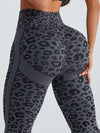ZASUWA Female Seamless Leopard Print Flare Booty Leggings