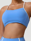 ZASUWA Female Contrast Color Stripes Cutout Sports Bras