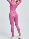 ZASUWA Female Leopard Print Zipper Jumpsuit