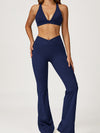 ZASUWA Female V Collar Cross Back V shape-waist Flare Tracksuit