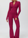 ZASUWA Female Fleece Zipper Flare Jumpsuit