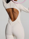 ZASUWA Female Sexy Backless Zipper Scrunch Bum Jumpsuit
