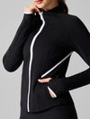 ZASUWA Female Fleece Zipper Thumbhole Jacket