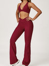 ZASUWA Female V Collar Cross Back V shape-waist Flare Tracksuit