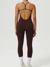 ZASUWA Female Backless U Collar Jumpsuit