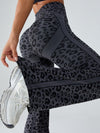 ZASUWA Female Seamless Leopard Print Flare Booty Leggings