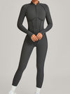 ZASUWA Female Sexy Zipper Stitch Performance Jumpsuit