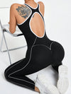 ZASUWA Female Backless Stripes Jumpsuit