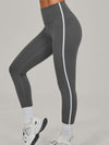 ZASUWA Female Contrast Color Stripes High-rise Leggings