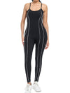 ZASUWA Female Contrast Color Stripes Skinny Jumpsuit