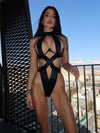 ZASUWA Female Sexy Push Up Cutout One Piece