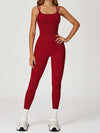 ZASUWA Female Sexy Cross Back Flare Jumpsuit