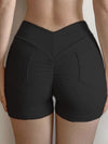 ZASUWA Female Sexy V-shape Waist Deep V Back Pocket Scrunch Bum Shorts