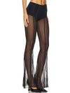 🖤ZASUWA Female  Sheer Mesh Flare Leggings