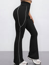ZASUWA Female Contrast Color Stripes Flare Leggings