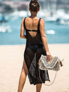 ZASUWA Female Sexy Fishnet Split Swimwear Without Bikini Set Cover-up Dress
