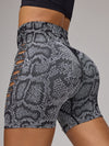 ZASUWA Female Snake Print Cutout Hot Booty Shorts