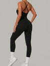 ZASUWA Female Sexy Cross Back Push-Up Jumpsuit