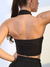 ZASUWA Female Hollow Out Backless Halter Tank