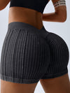ZASUWA Female Deep V Back Ribbed Booty Shorts