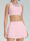 ZASUWA Female Mesh Pleated 2 In 1 Tennis Skirts Suit