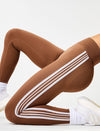 ZASUWA Female Scrunch Bum Contrast Color Stripes Leggings