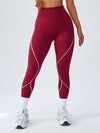 ZASUWA FemaleContrast Color Stripes Scrunch Bum Leggings