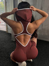 ZASUWA Female Hooded Hollow Out Scrunch Bum Romper