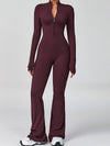 ZASUWA Female Zipper Flare Jumpsuit