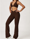 ZASUWA Female V Collar Cross Back V shape-waist Flare Tracksuit