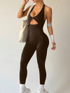 ZASUWA Female Hollow Out Backless Jumpsuit