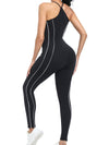 ZASUWA Female Contrast Color Stripes Skinny Jumpsuit