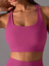 ZASUWA Female Cross Back Ribbed Sports Bras