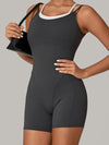 ZASUWA Female Contrast Color Cross Back Push-Up Romper