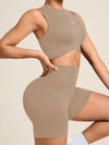 ZASUWA Female Seamless Hip-lift Scrunch Bum Short Tracksuit