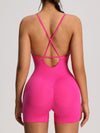 ZASUWA Female Cross Back Scrunch Bum Seamless Short Romper